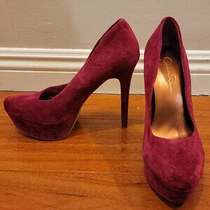 Jessica Simpson Suede Platform Stiletto Heel Pumps